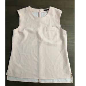 Women's Medium Adrianna Papell Sleeveless Light Pink Blouse Shirt.